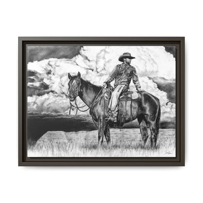 "Looking Back on the Path" Framed Canvas