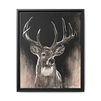 "Backlit Buck" Framed Canvas