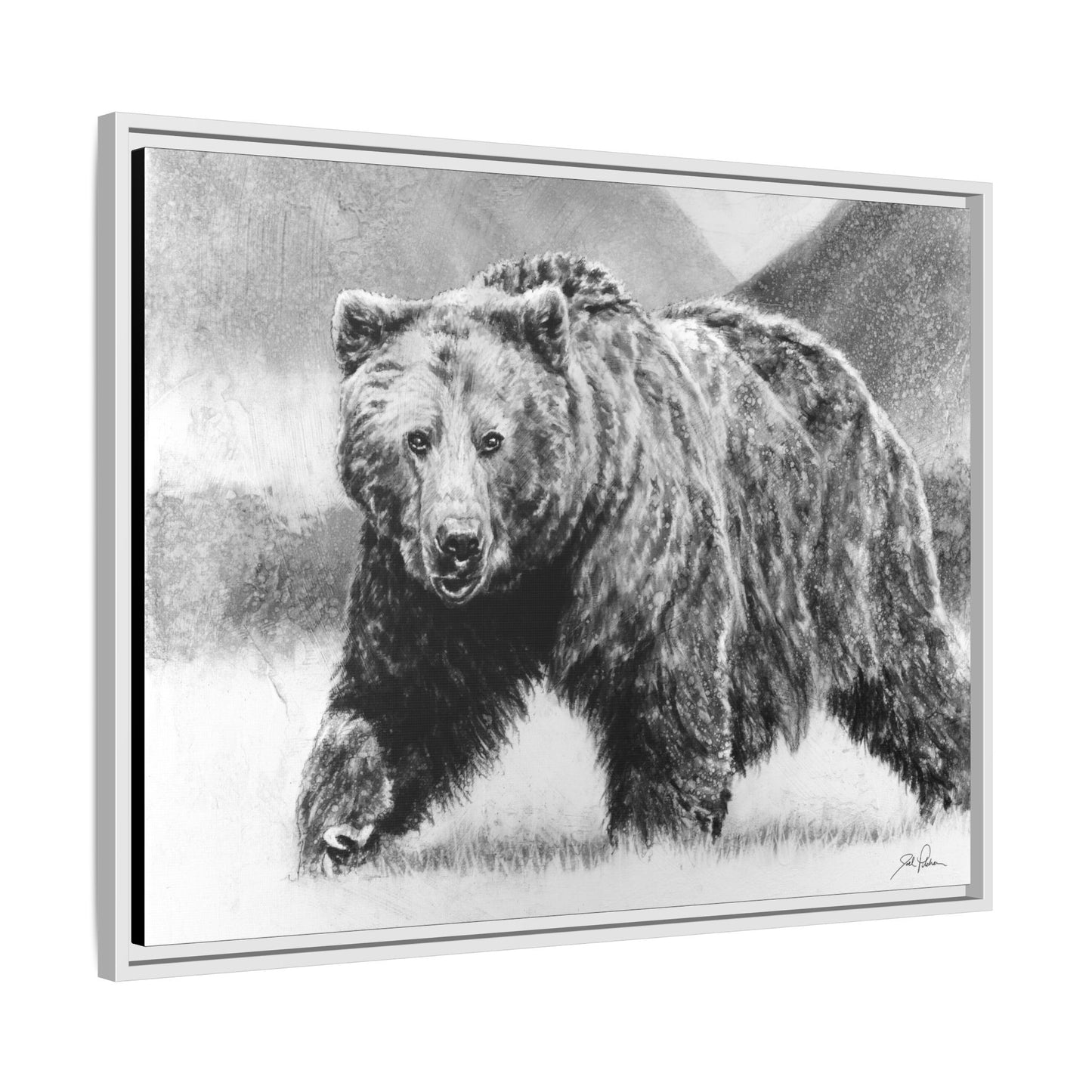 Grizzly II" Framed Canvas