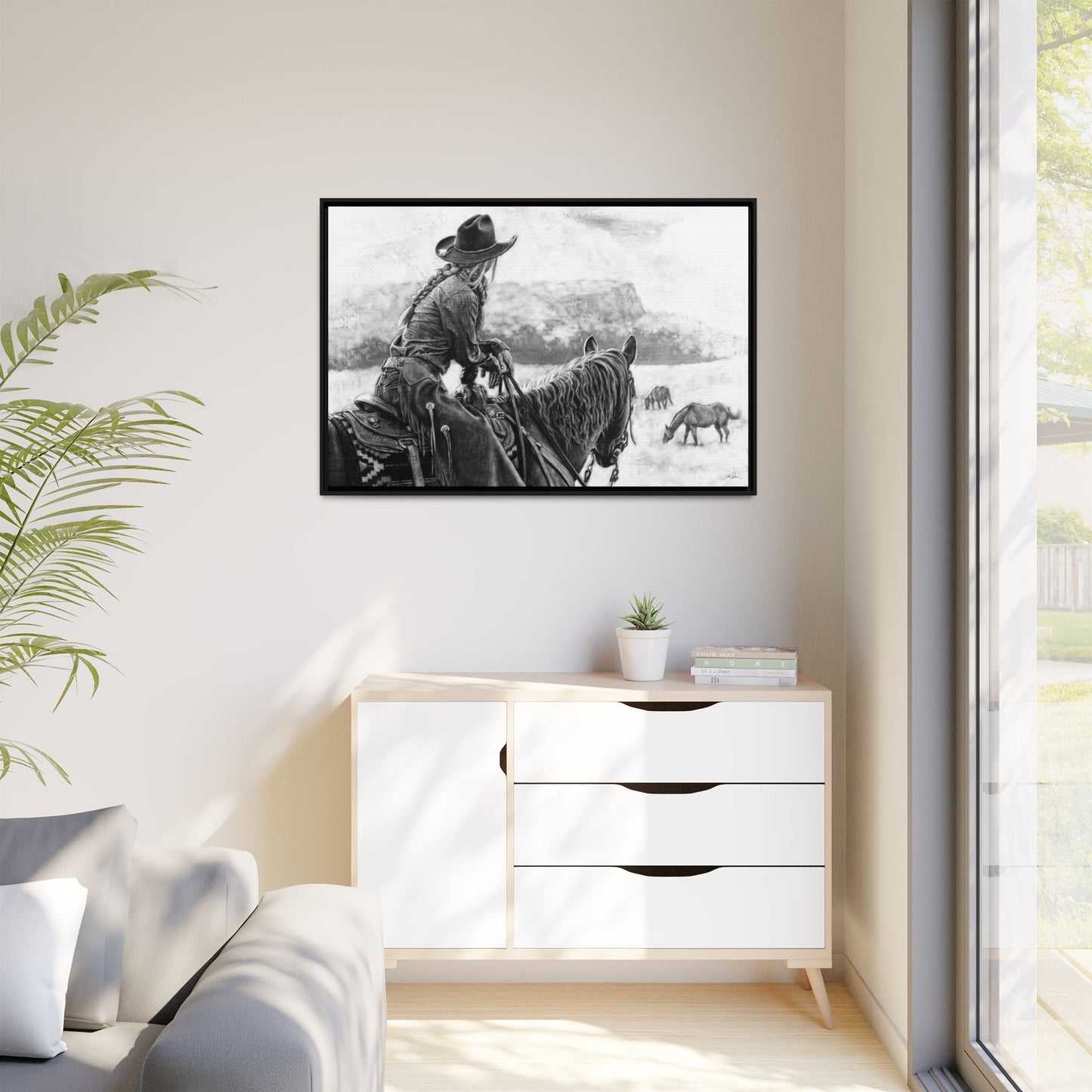 "Bridles and Braids" Framed Canvas