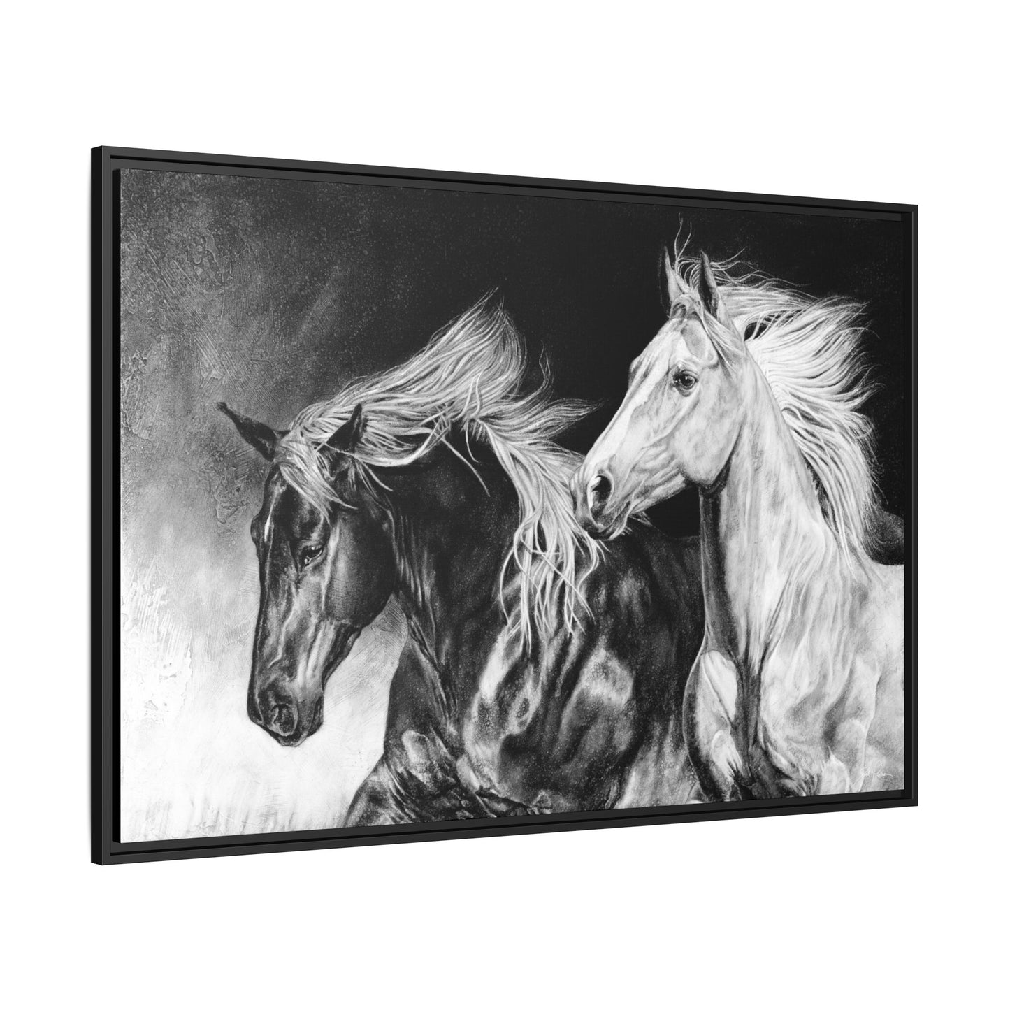 "Dynamic Duo" Framed Canvas