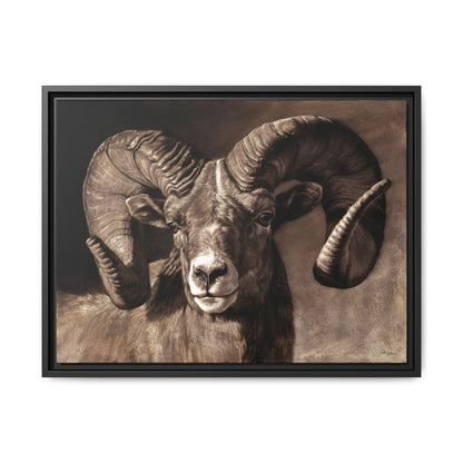 "Full Curl" Framed Canvas