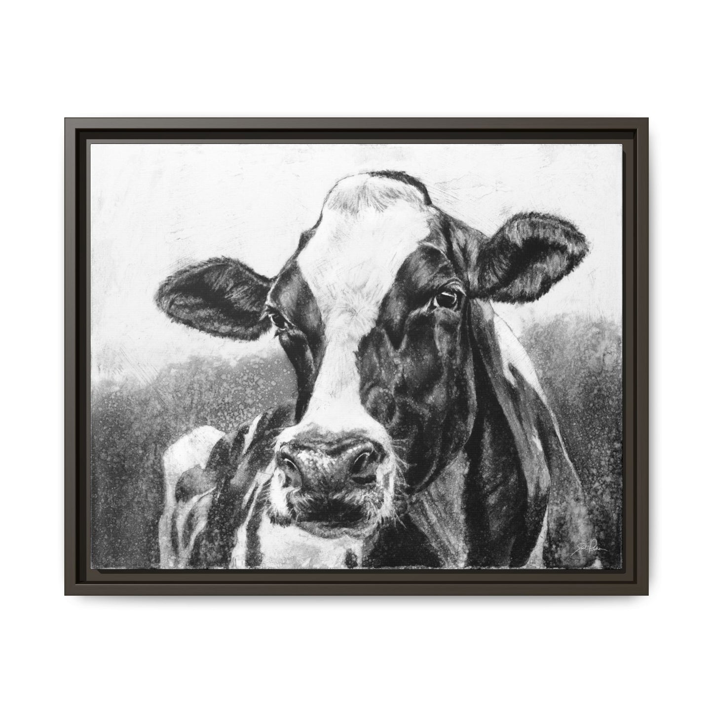 "Holstein" Framed Canvas