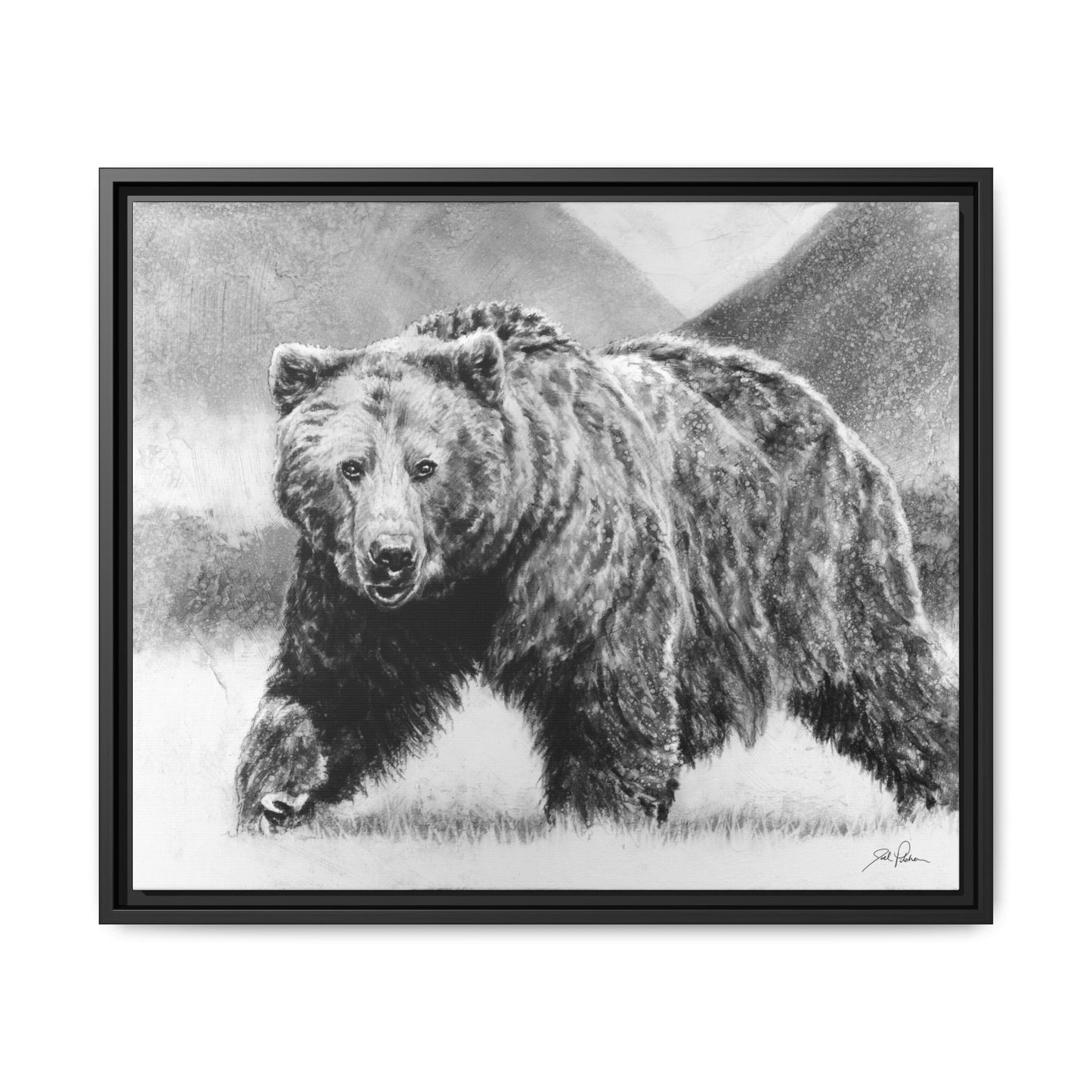 Grizzly II" Framed Canvas