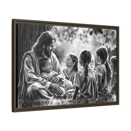 "Bless the Little Ones" Framed Canvas