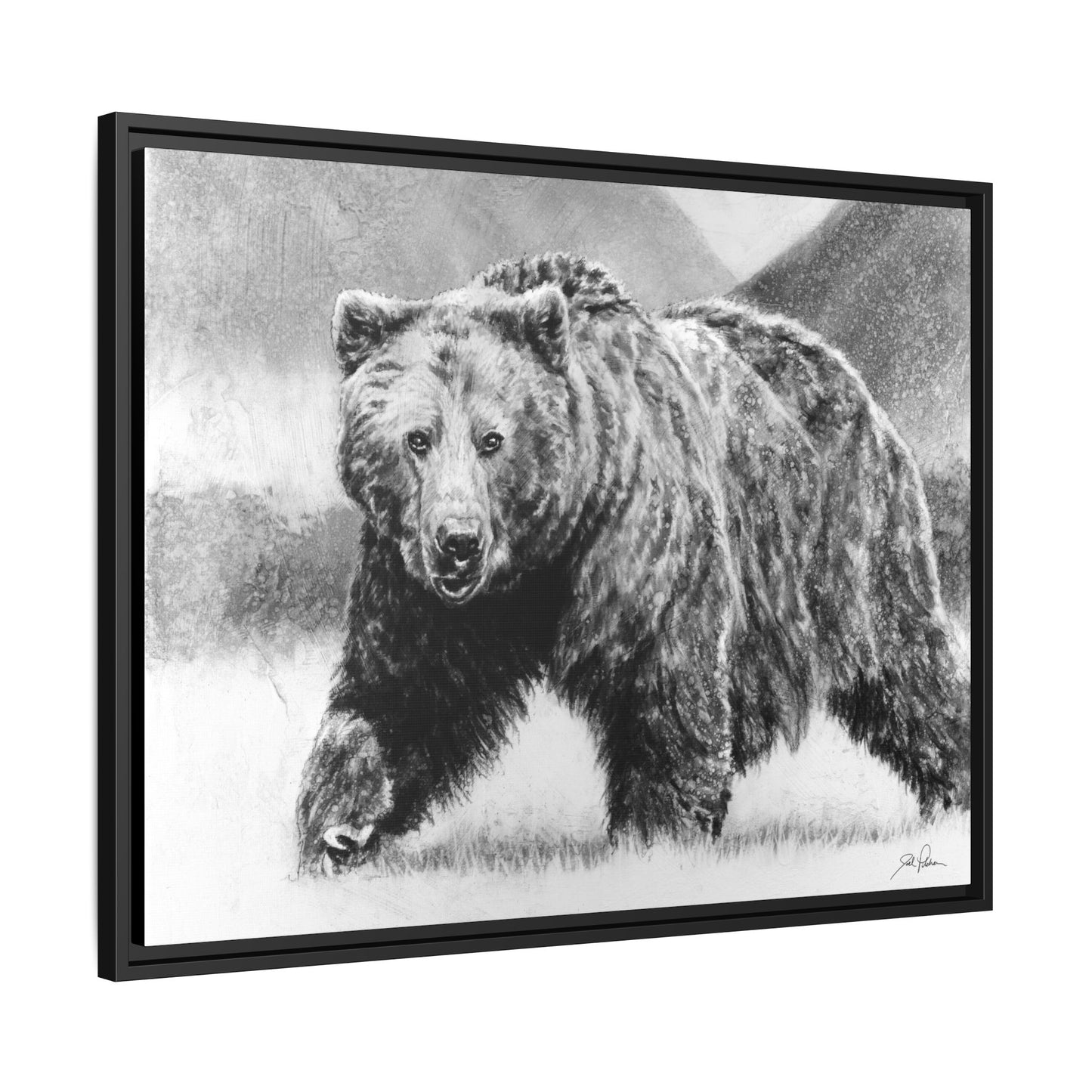 Grizzly II" Framed Canvas
