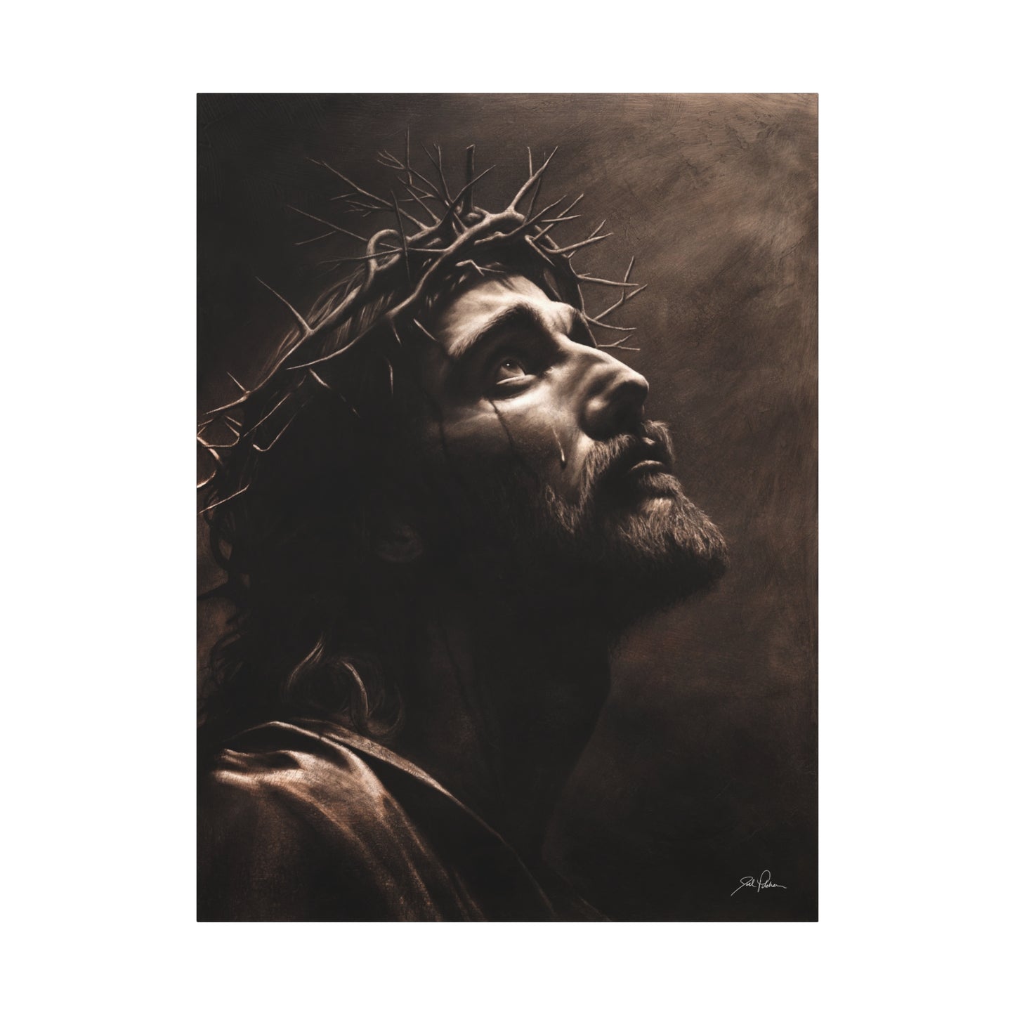 "With His Stripes We Are Healed" Stretched Canvas
