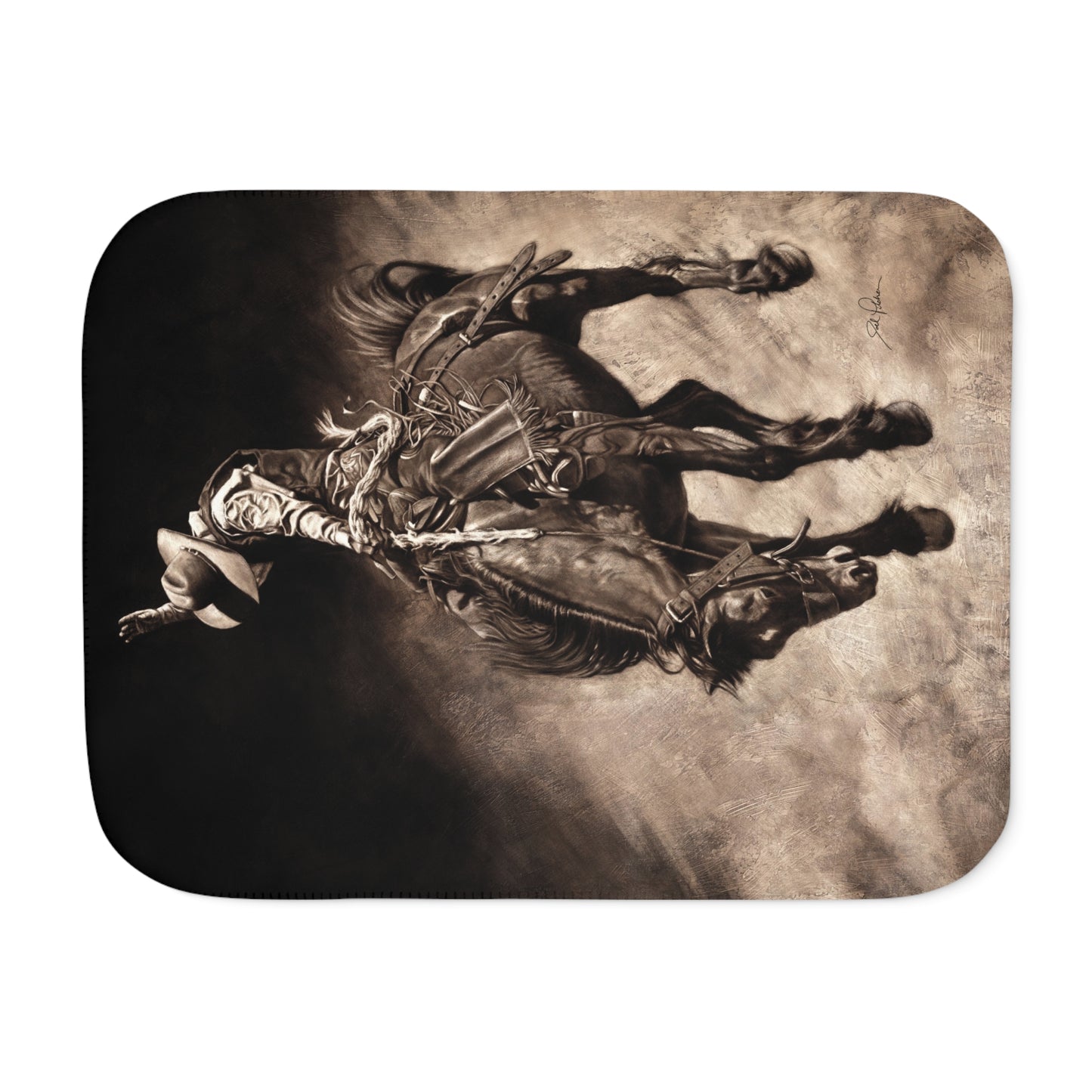"Giddy Up" Sherpa Blanket.