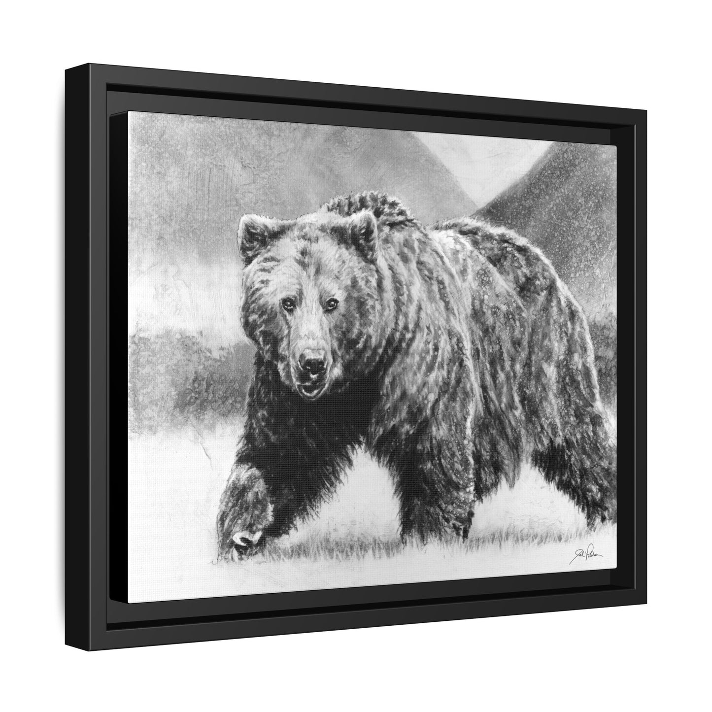 Grizzly II" Framed Canvas