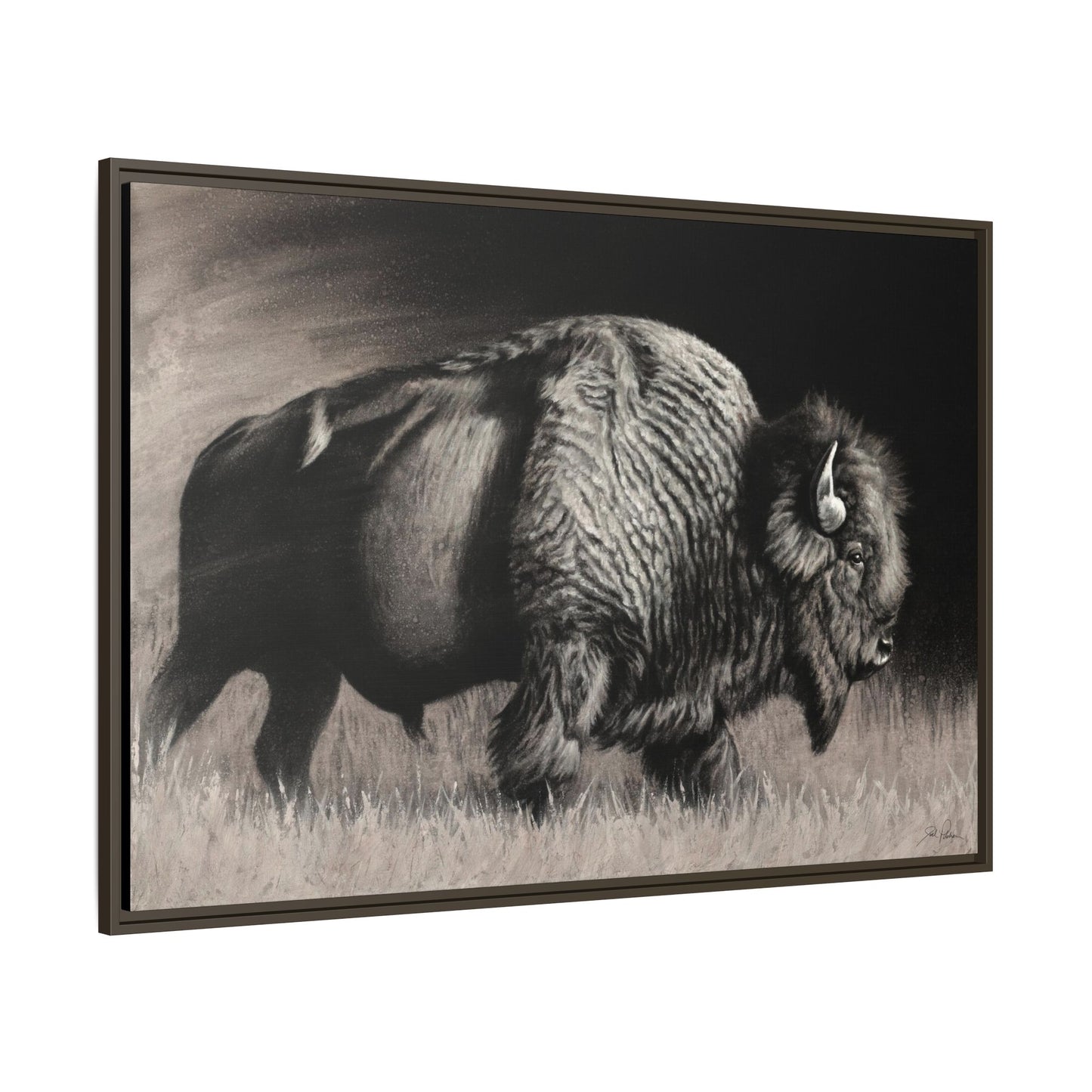 "Into the Storm" Framed Canvas