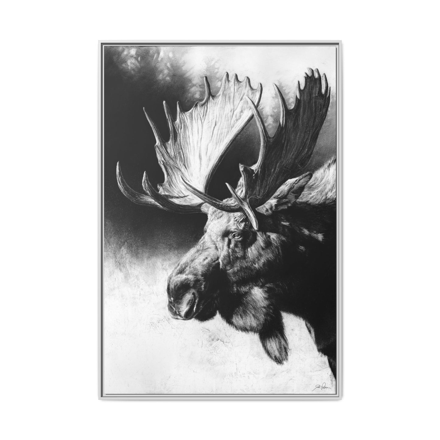 "Formida-bull" Framed Canvas