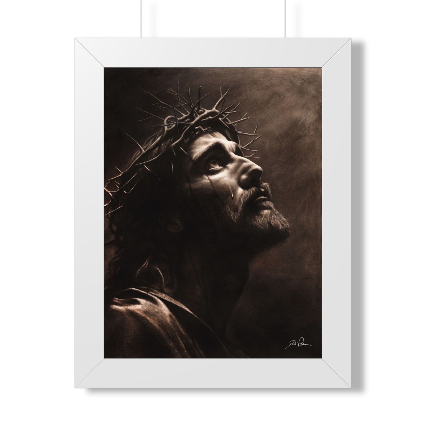 "With His Stripes We Are Healed" Framed Paper Print.
