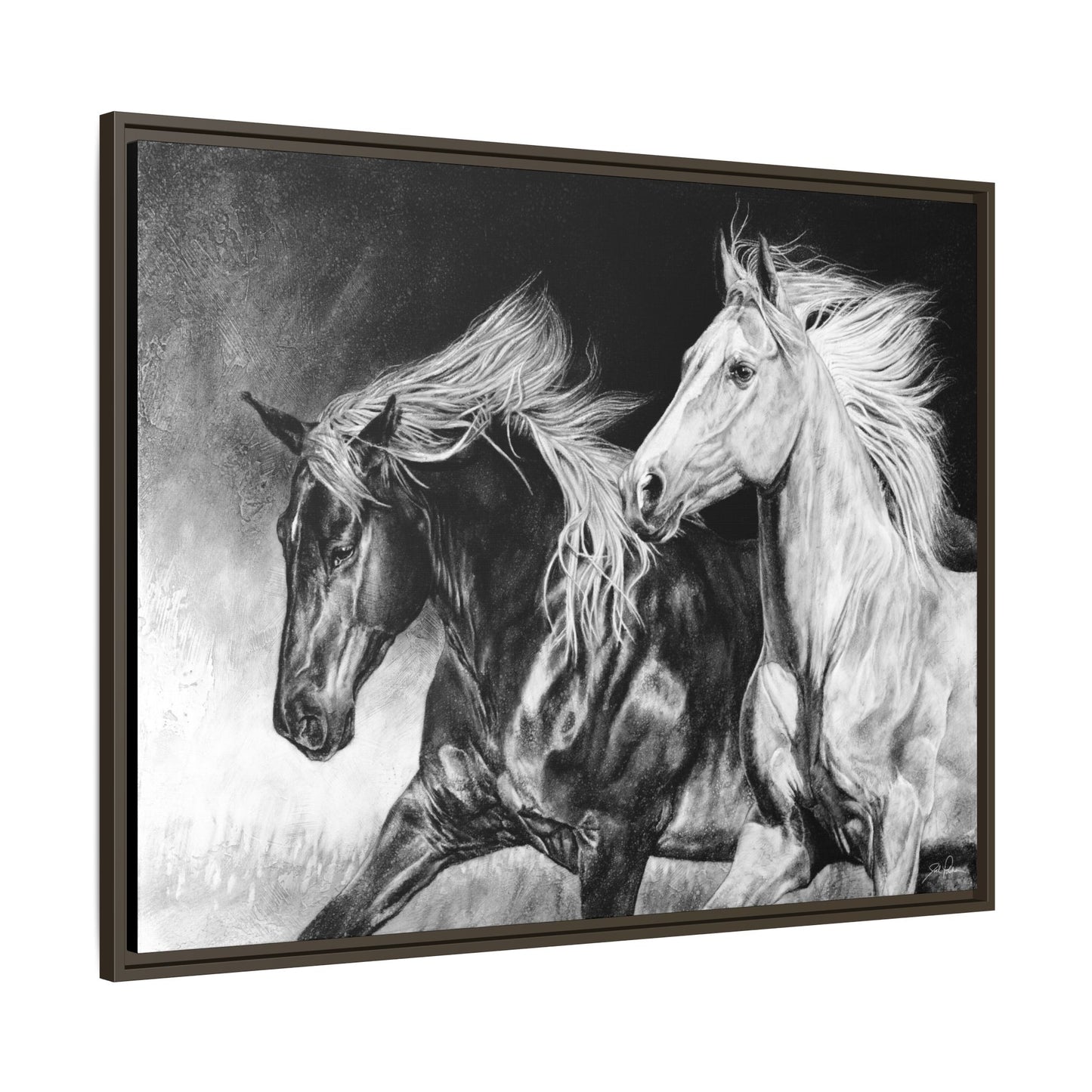 "Dynamic Duo" Framed Canvas