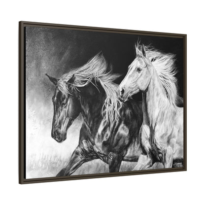 "Dynamic Duo" Framed Canvas