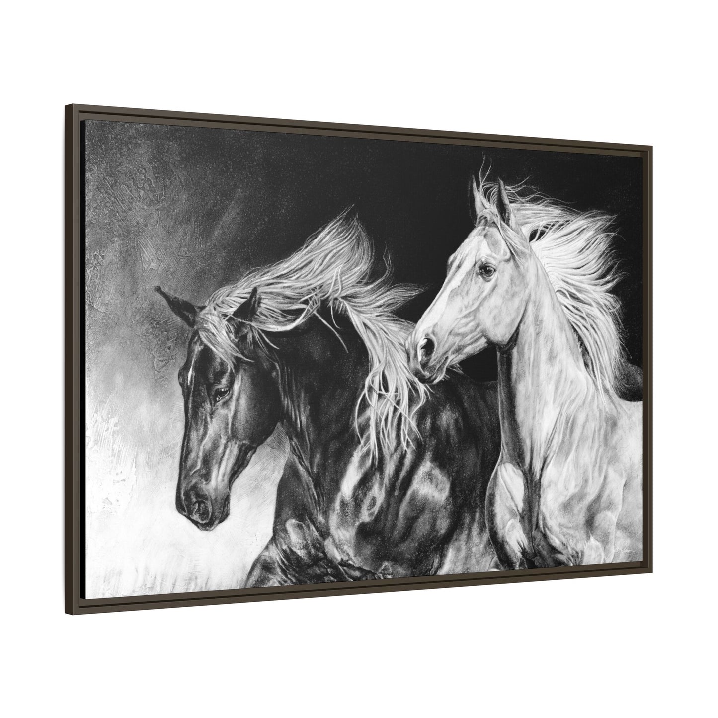 "Dynamic Duo" Framed Canvas