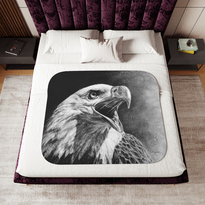 "Bald Eagle" Sherpa Blanket.