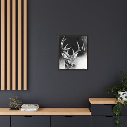 "Whitetail Buck" Framed Canvas