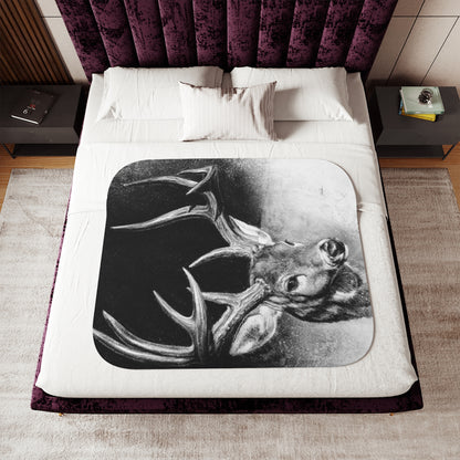 "Whitetail Buck" Sherpa Blanket.