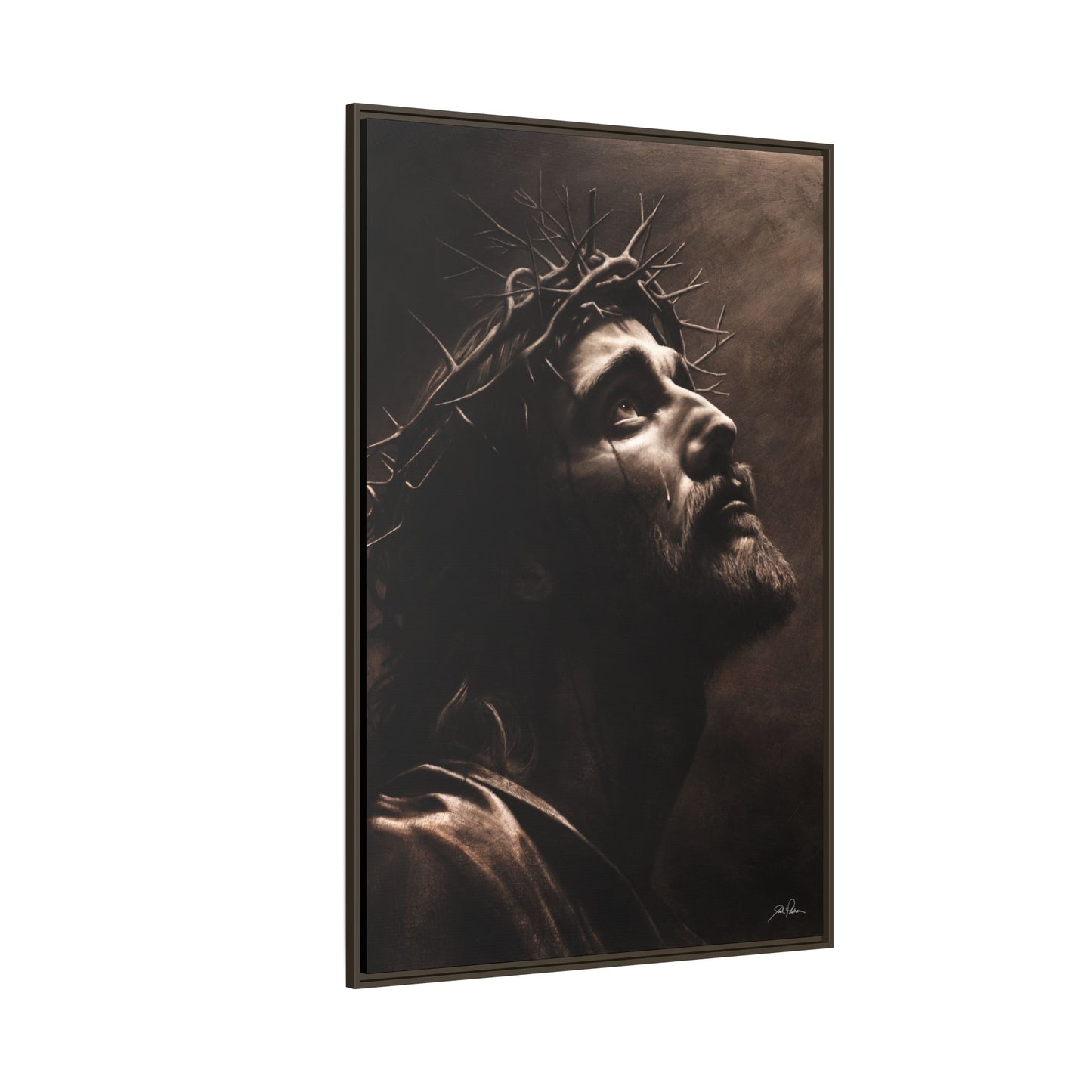 "With His Stripes We Are Healed" Framed Canvas