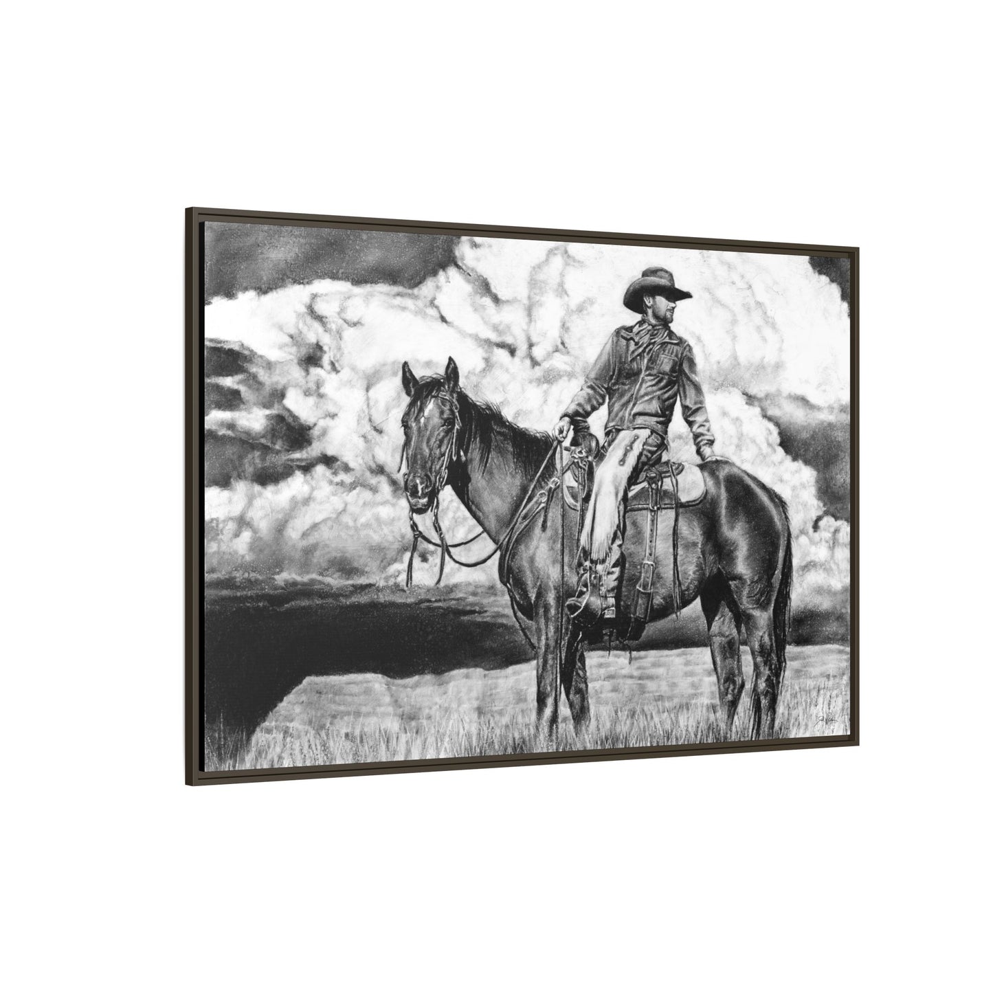 "Looking Back on the Path" Framed Canvas