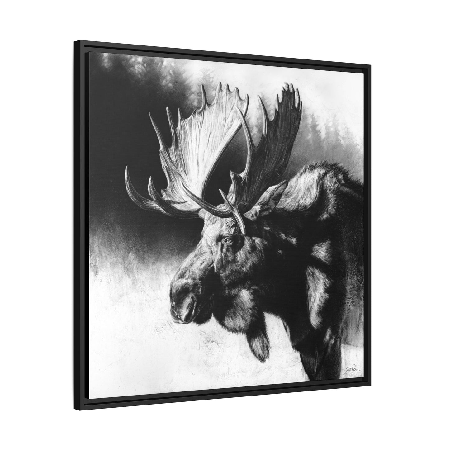 "Formida-bull" Framed Canvas