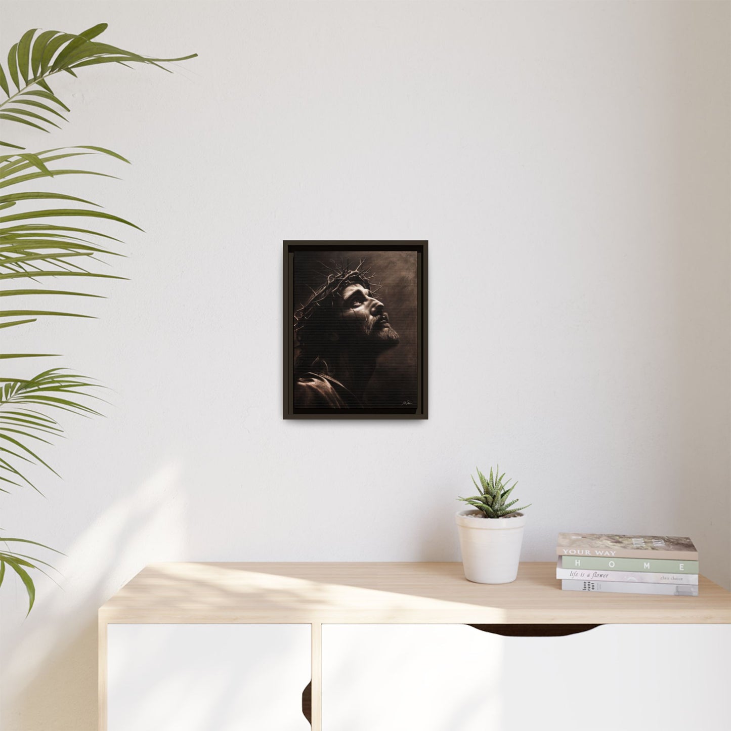 "With His Stripes We Are Healed" Framed Canvas