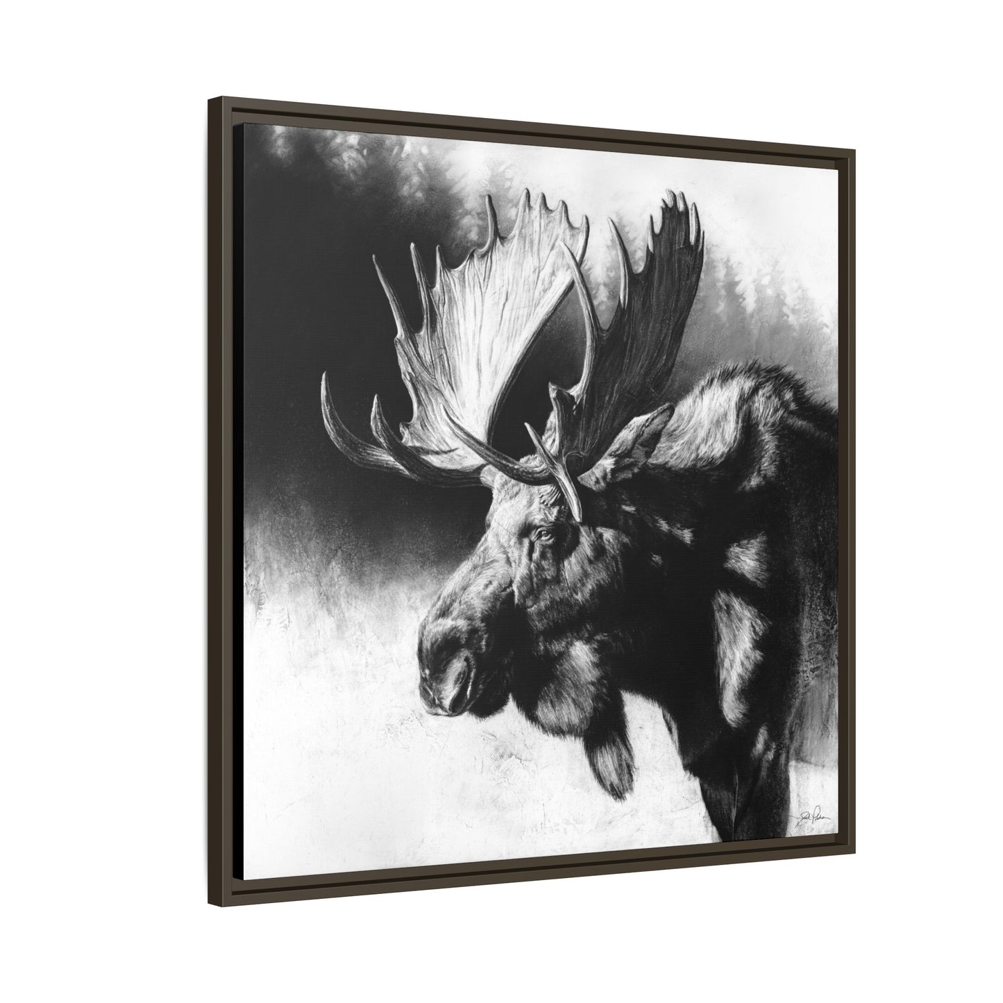 "Formida-bull" Framed Canvas