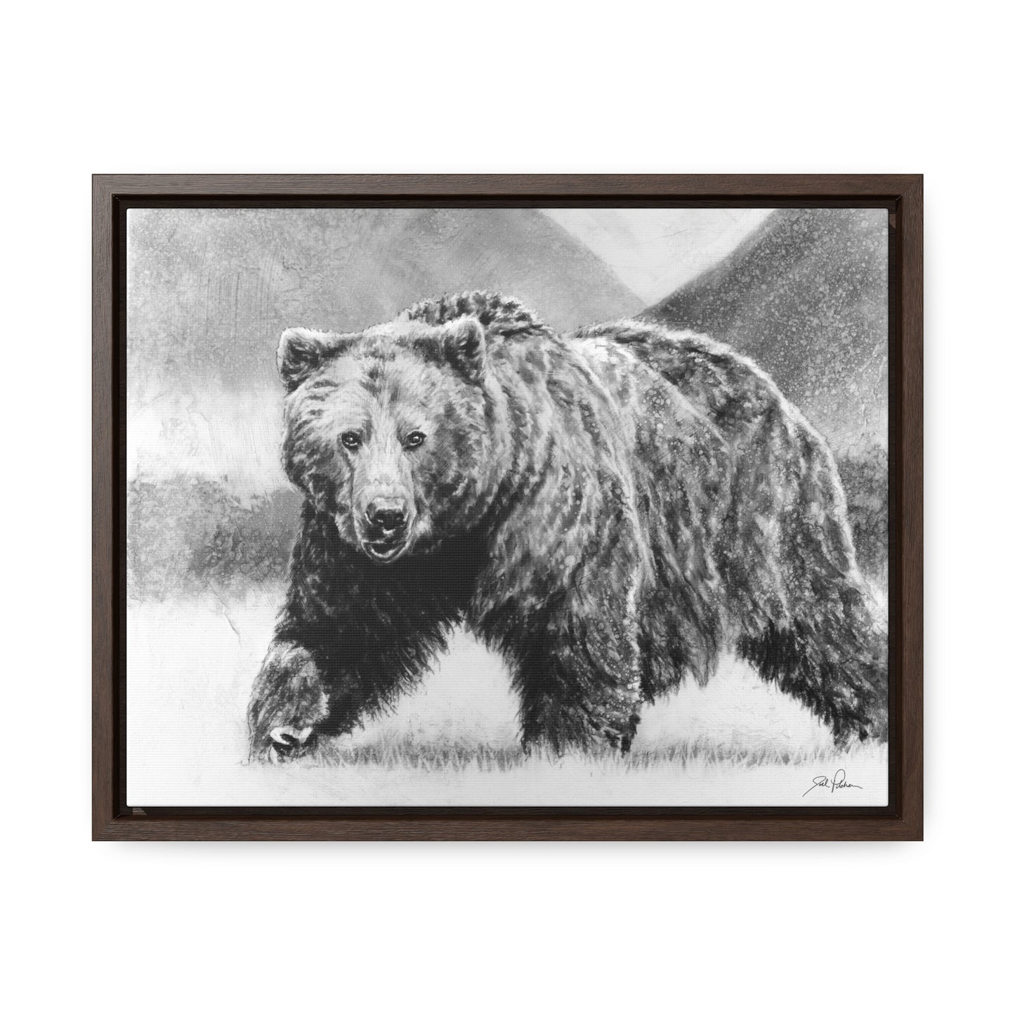 "Grizzly II" Gallery Wrapped/Framed Canvas