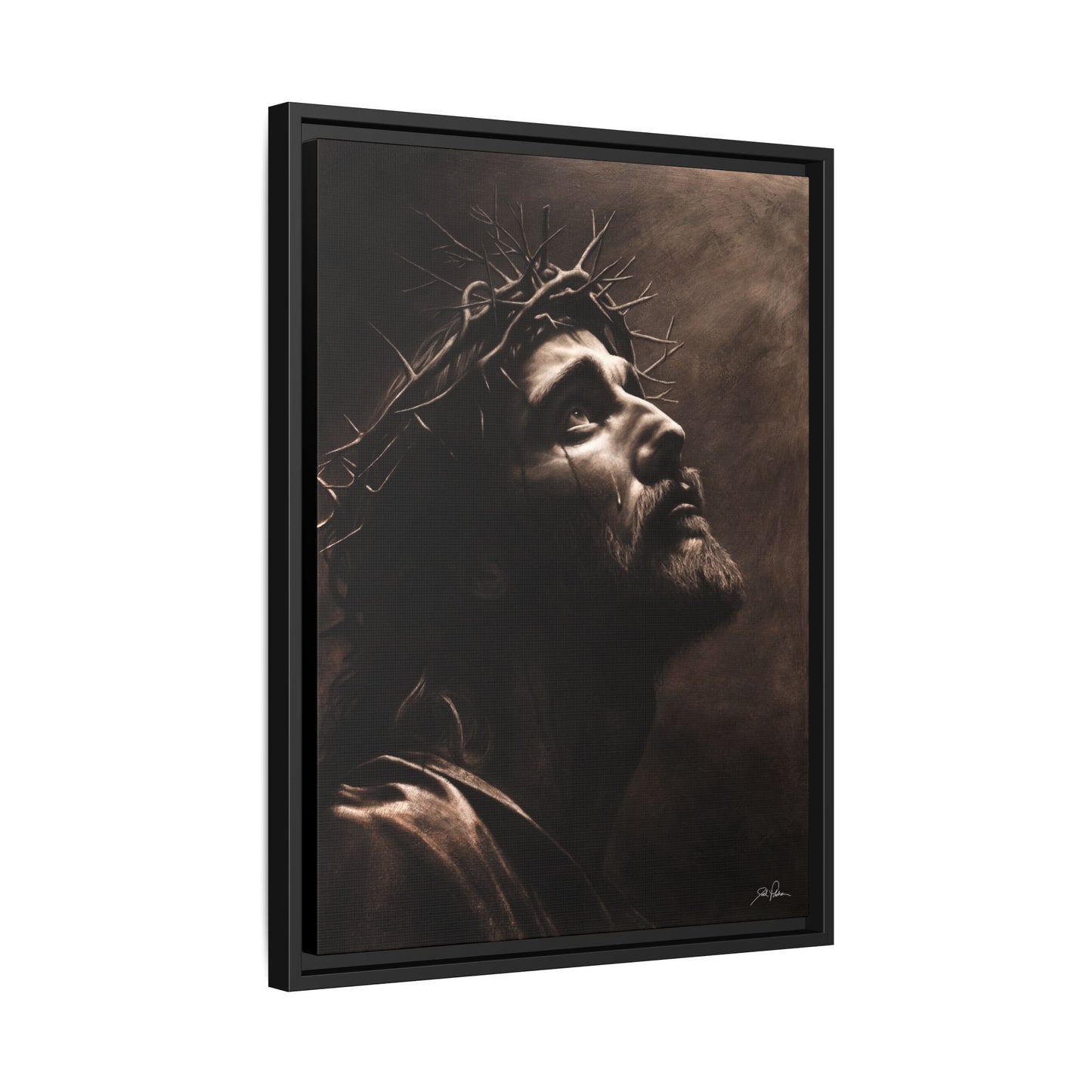 "With His Stripes We Are Healed" Framed Canvas