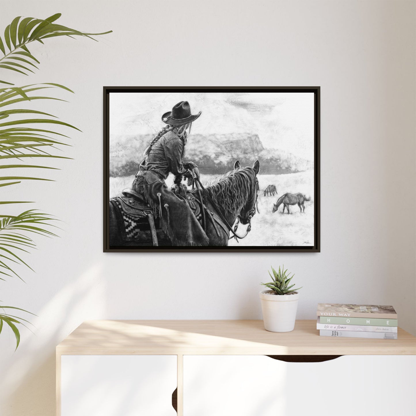 "Bridles and Braids" Framed Canvas