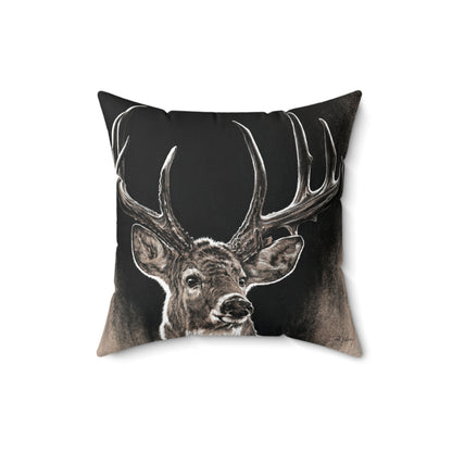 "Backlit Buck" Square Pillow.