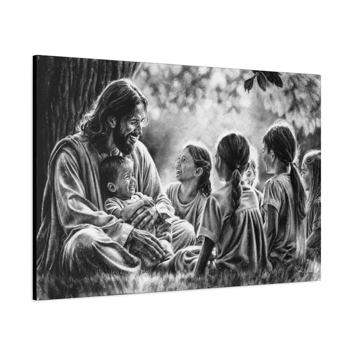 "Bless the Little Ones" Stretched Canvas