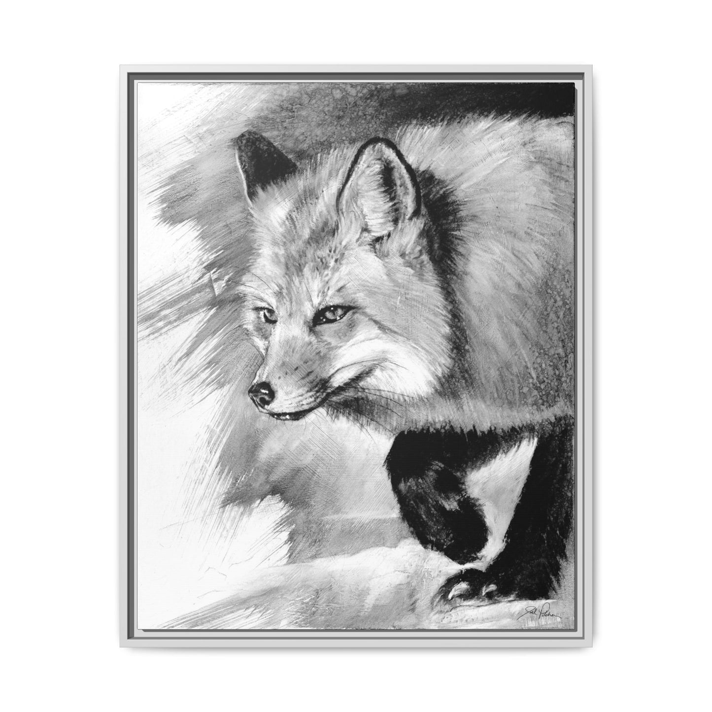 "Fox" Framed Canvas