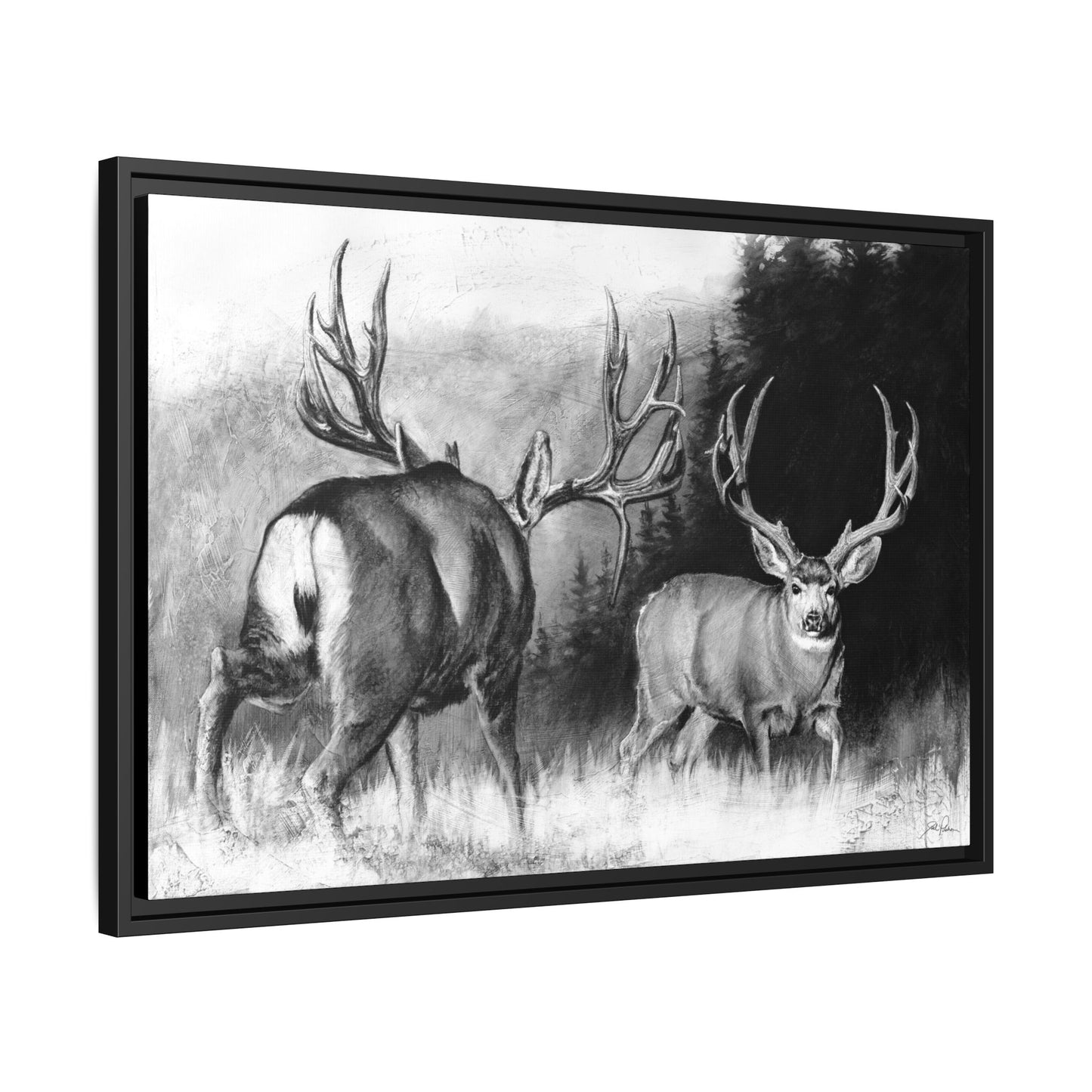 "Face Off" Framed Canvas