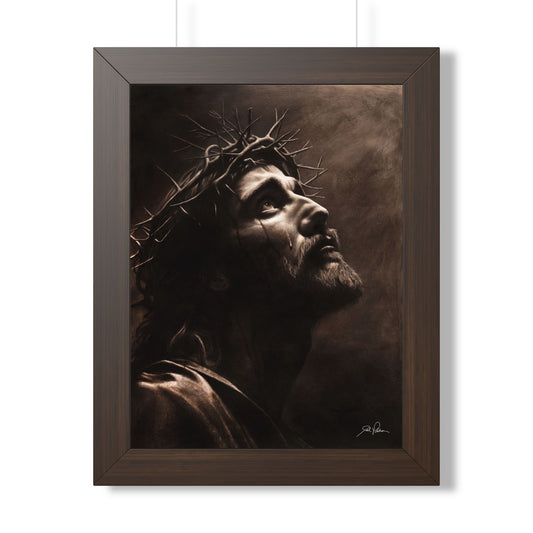 "With His Stripes We Are Healed" Framed Paper Print.