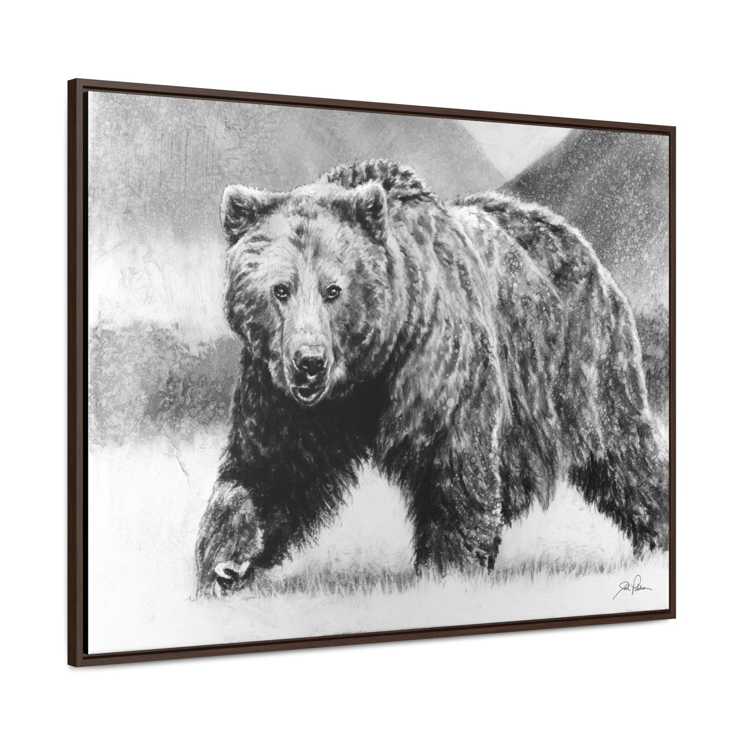 "Grizzly II" Gallery Wrapped/Framed Canvas