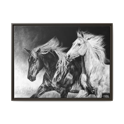 "Dynamic Duo" Framed Canvas