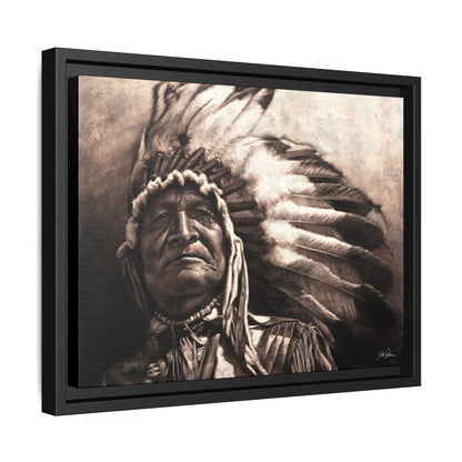 "Sitting Bear" Framed Canvas