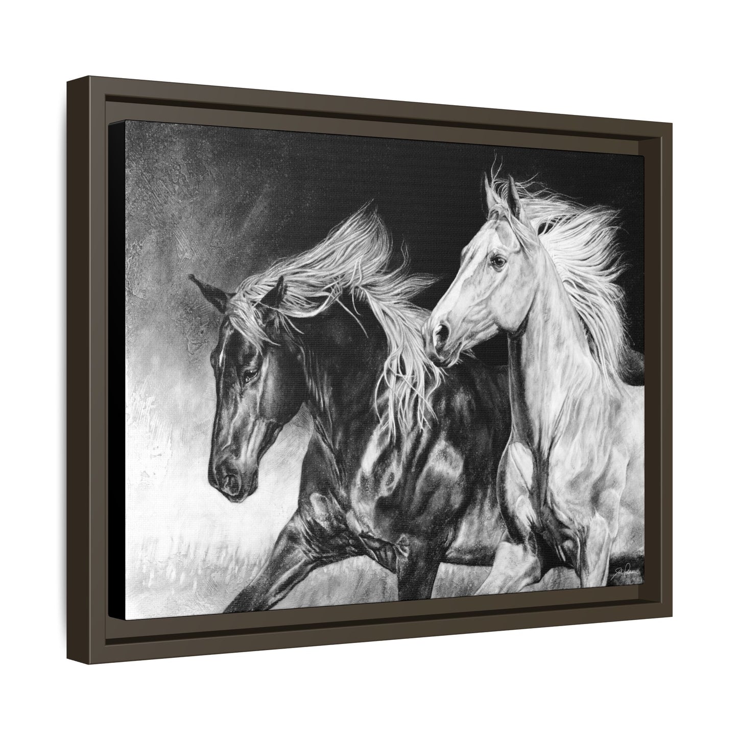 "Dynamic Duo" Framed Canvas