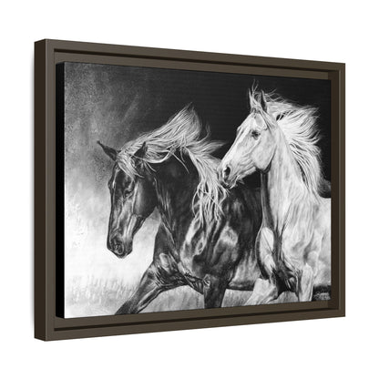 "Dynamic Duo" Framed Canvas