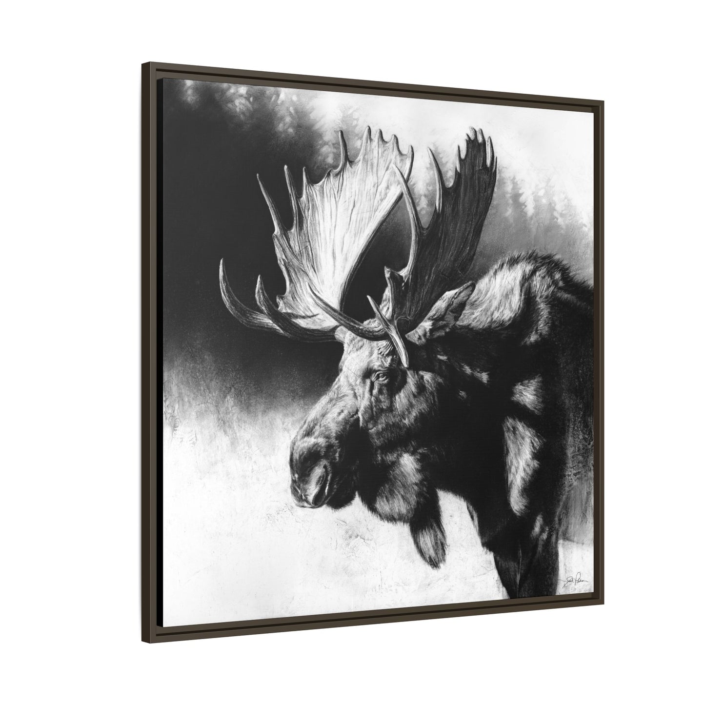"Formida-bull" Framed Canvas
