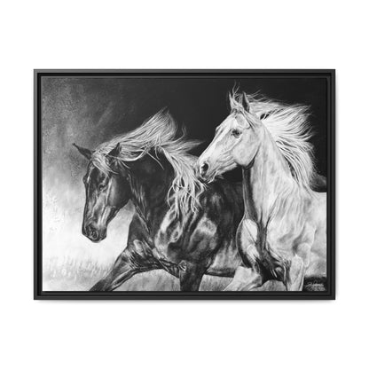 "Dynamic Duo" Framed Canvas