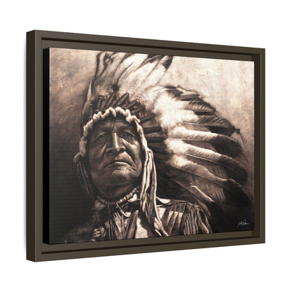 "Sitting Bear" Framed Canvas