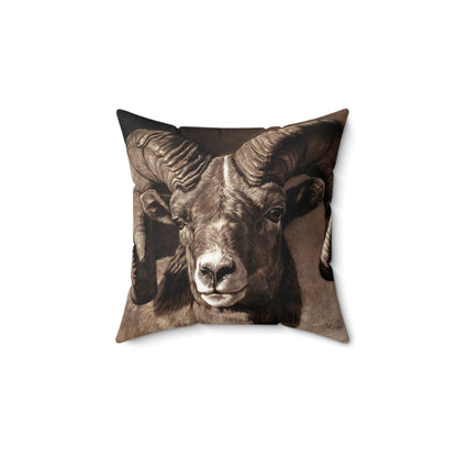 "Full Curl" Square Pillow.
