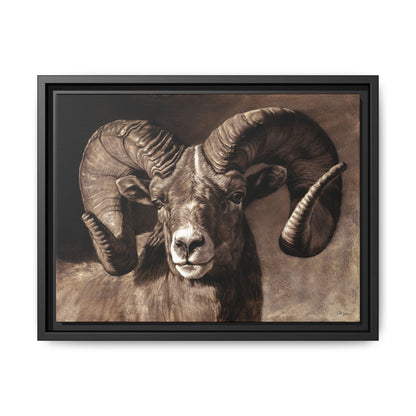 "Full Curl" Framed Canvas