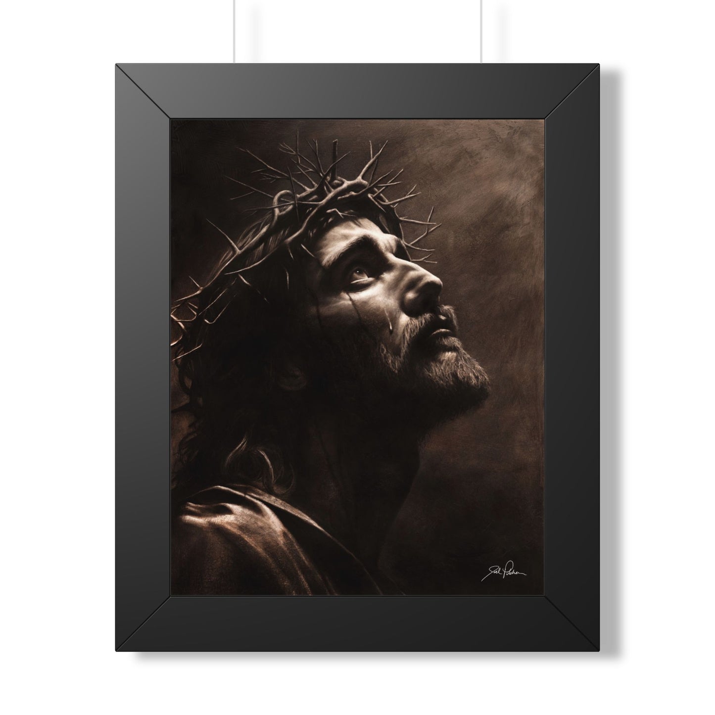 "With His Stripes We Are Healed" Framed Paper Print.