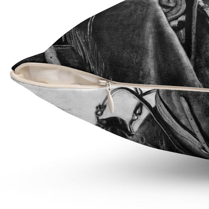 "Bridles and Braids" Square Pillow.