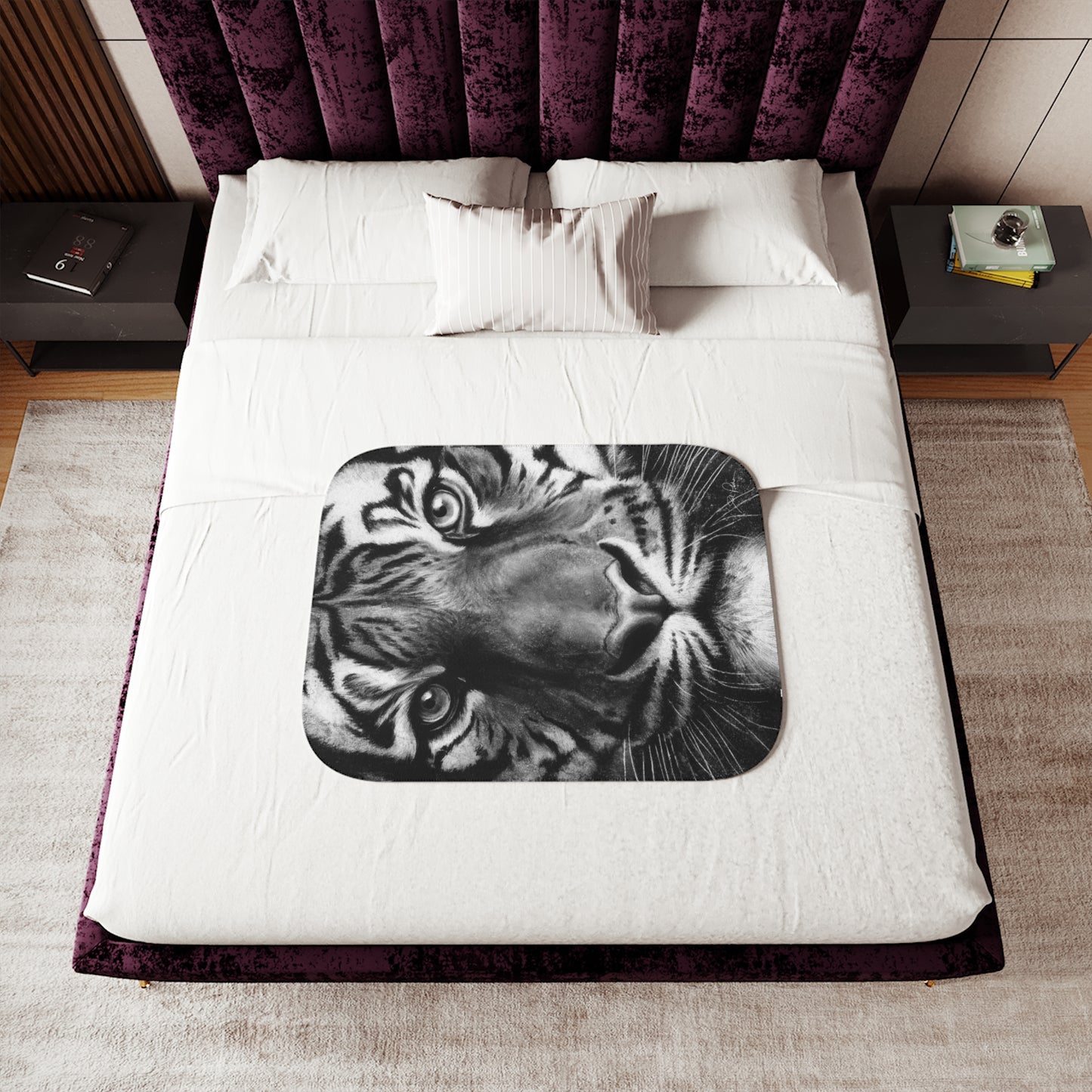 "Tiger" Sherpa Blanket.