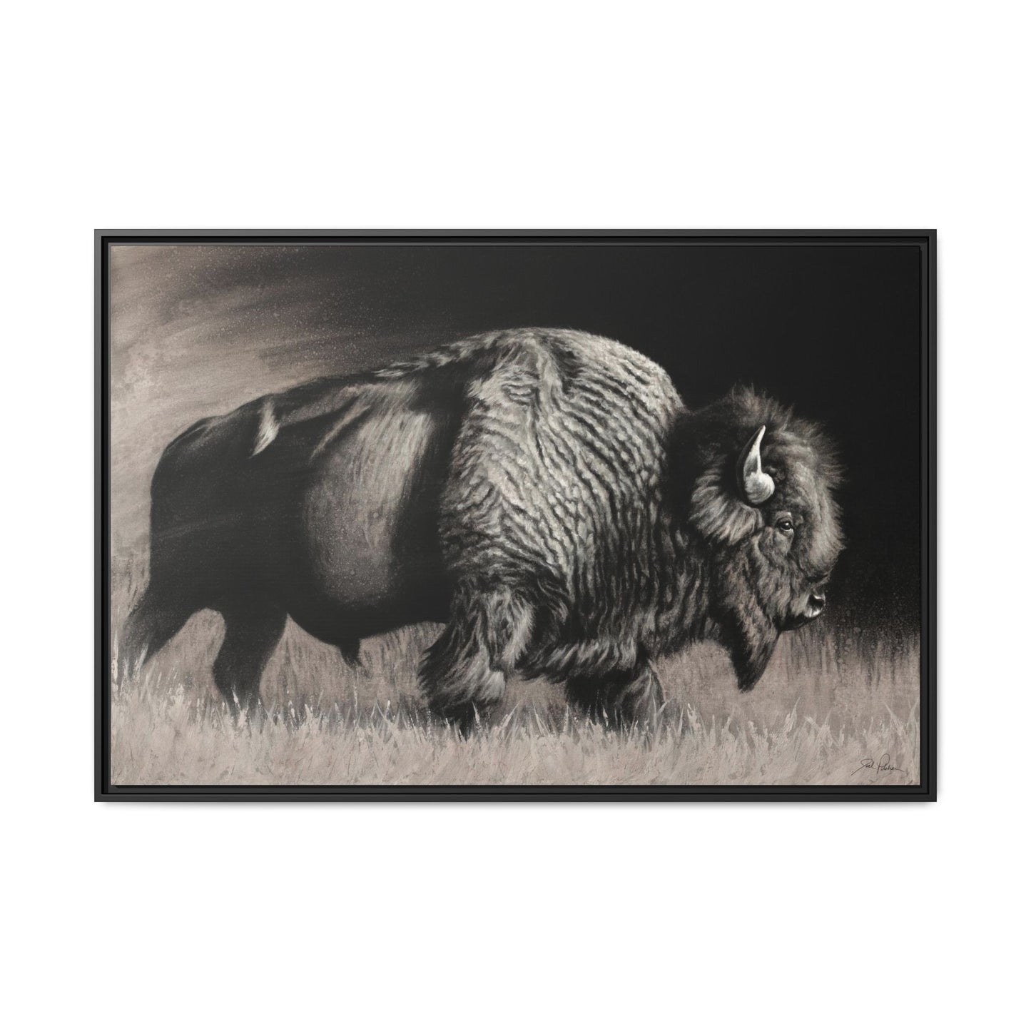"Into the Storm" Framed Canvas
