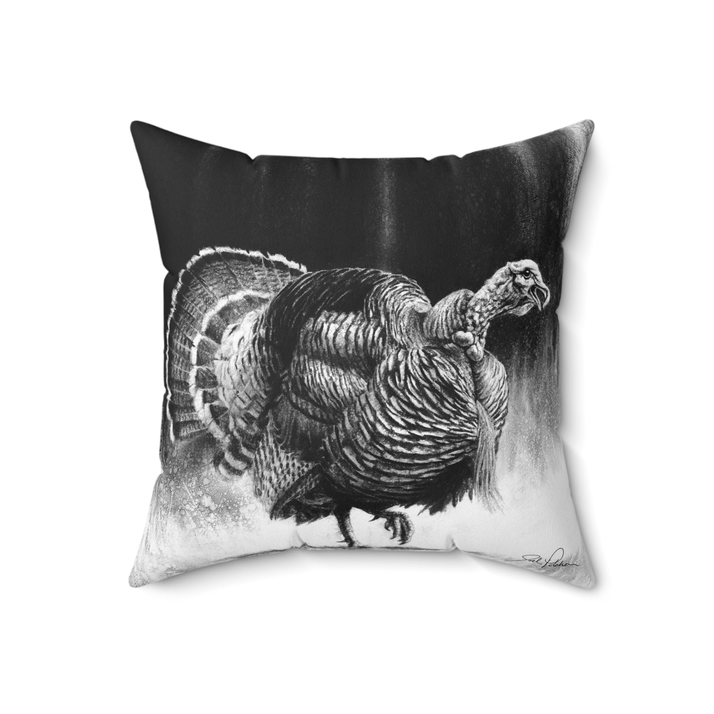 "Gobbler" Square Pillow.